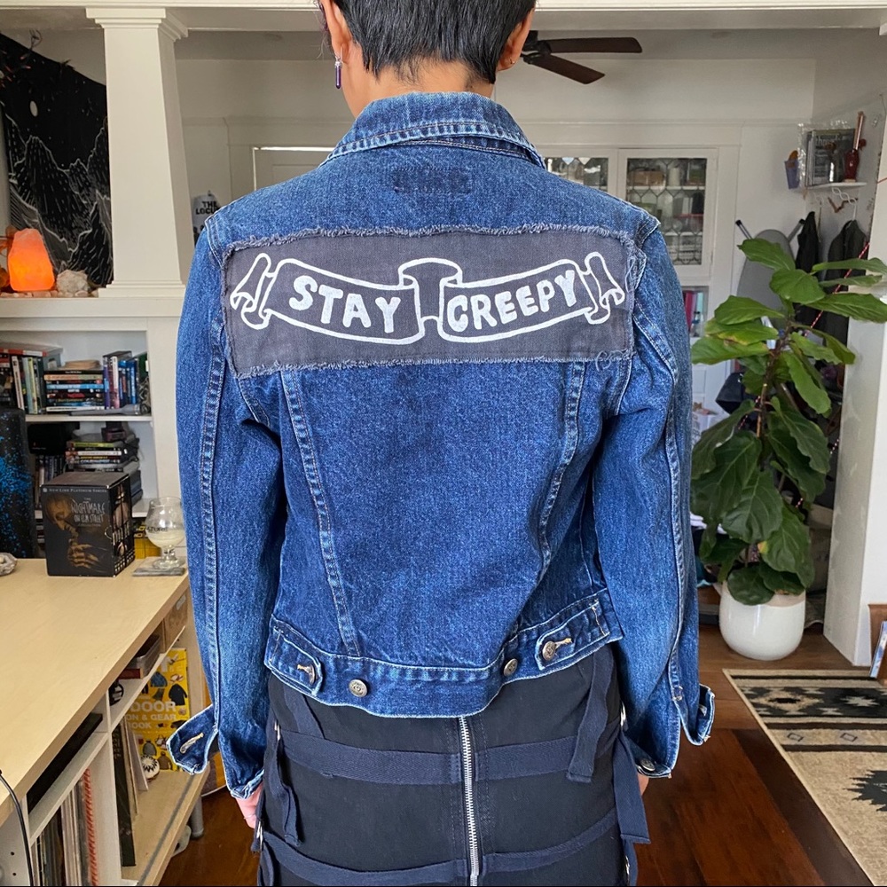 “Stay Creepy” Back patch Jean Jacket